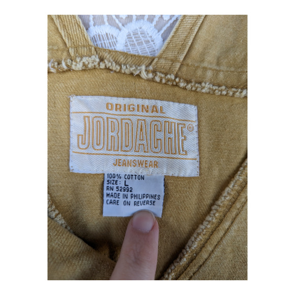 NWT Vintage Jordache Gold Overalls L - Picture 3 of 8